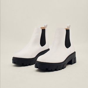 Chunky Monochromatic Ankle Boots